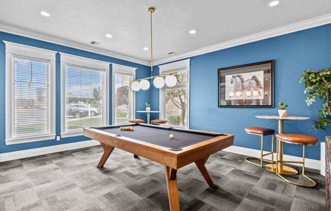 The Crossings at Chapel Hill Apartments in Pasco, Washington Clubhouse with Pool Table