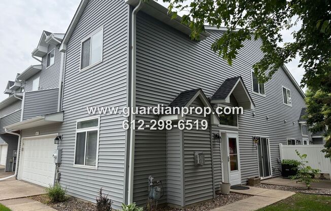 End Unit Townhouse Available Now, Loft Area, Vaulted Ceilings, Patio, 2 Car Garage