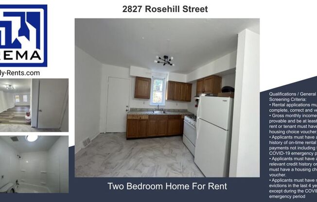 2BR house rosehill st 19134