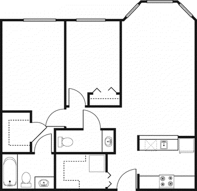 2 beds, 1 bath, 923 sqft, $2,822, Unit 142
