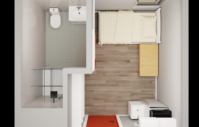 Studio, 1 bath, 170 sqft, $836, Unit 710