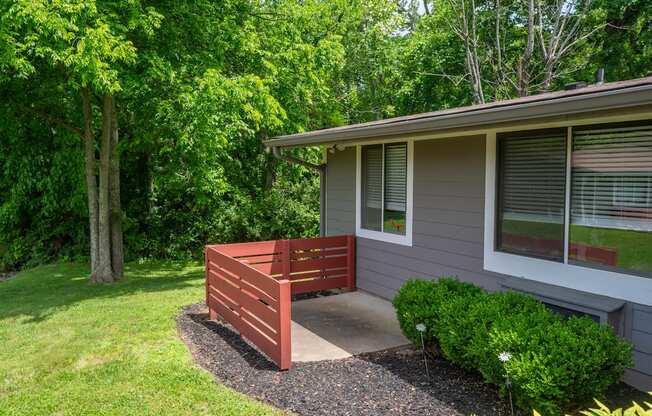 Patio at the Retreat at Indian Lake Apartments in Hendersonville TN.
