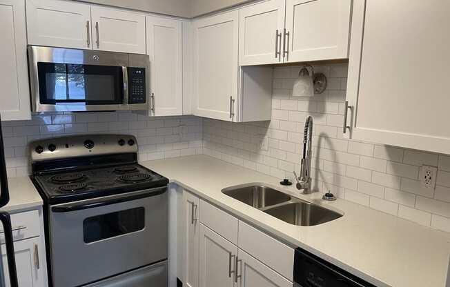 white cabinet upgraded kitchen
