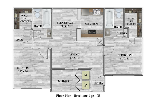 2 beds, 2 baths, 933 sqft, $888, Unit 1-100