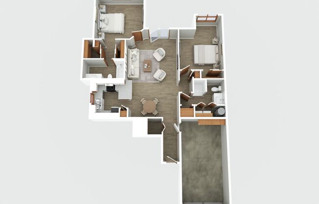 2 beds, 2 baths, 1,050 sqft, $1,799, Unit 3203