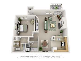 1 bed, 1 bath, 954 sqft, $1,449