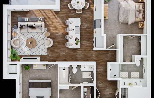 2 beds, 2 baths, 1,398 sqft, $3,180, Unit 105