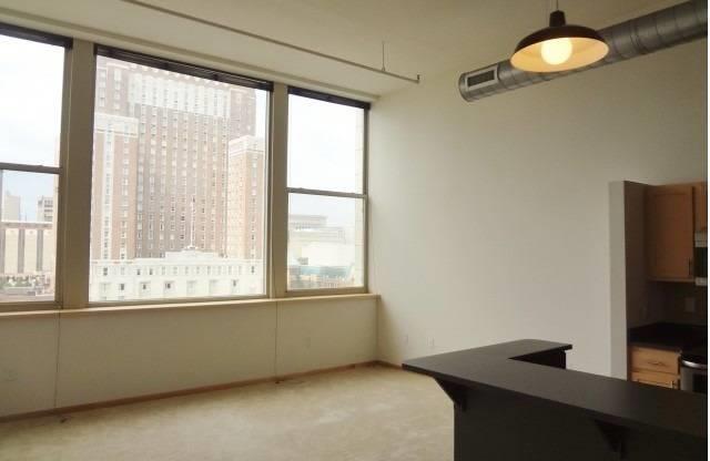 Kitchen with ceiling light at Boston Lofts, Milwaukee, 53203