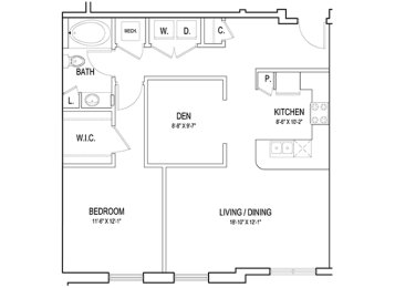 1 bed, 1 bath, 953 sqft, $1,874