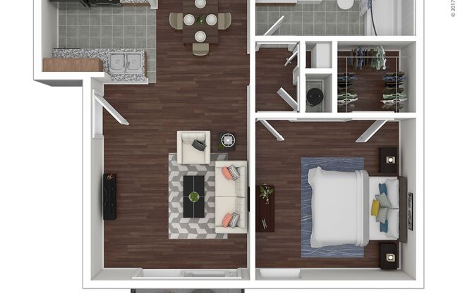 1 bed, 1 bath, 605 sqft, $825, Unit 6-6M