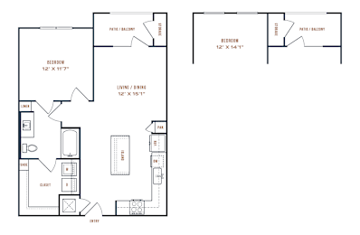 1 bed, 1 bath, 805 sqft, $1,804