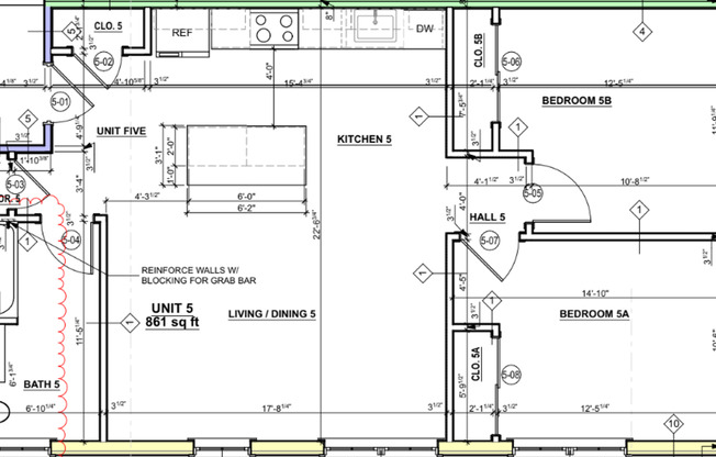 2 beds, 1 bath, 777 sqft, $2,300, Unit Unit 5