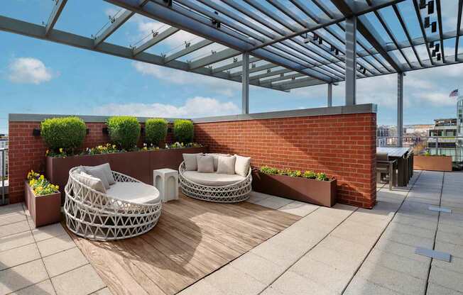 Photo of rooftop courtyard