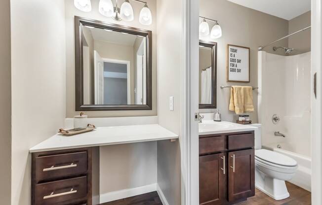 Spa Inspired Bathroom at Whisper Hollow Apartments, Maryland Heights, MO, 63043