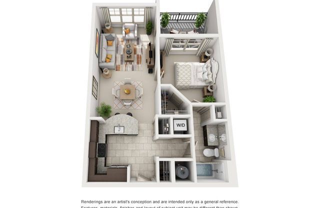 1 bed, 1 bath, 802 sqft, $1,526