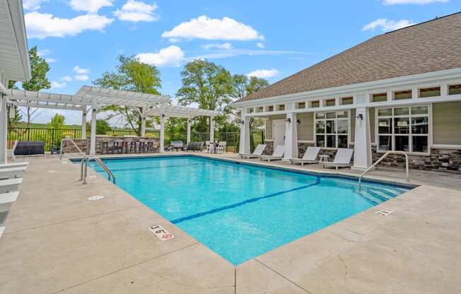 Sparkling Outdoor Pool with Expansive Sundeck