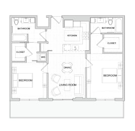 2 beds, 2 baths, 1,037 sqft, $4,610