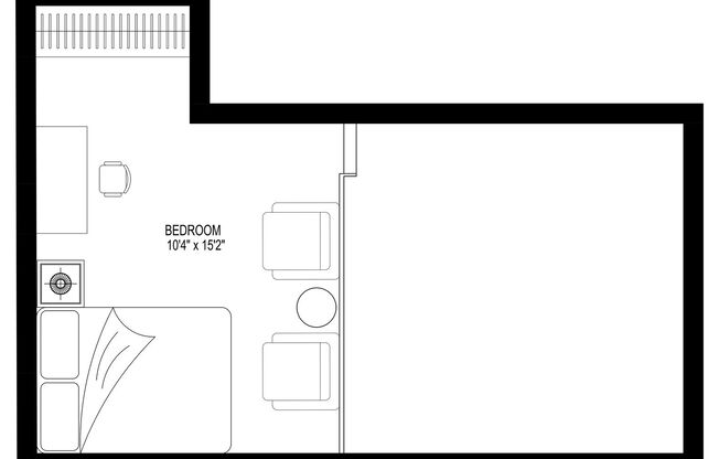 1 bed, 1 bath, 470 sqft, $2,015, Unit 705