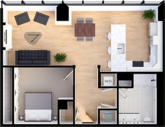 1 bed, 1 bath, 950 sqft, $2,016