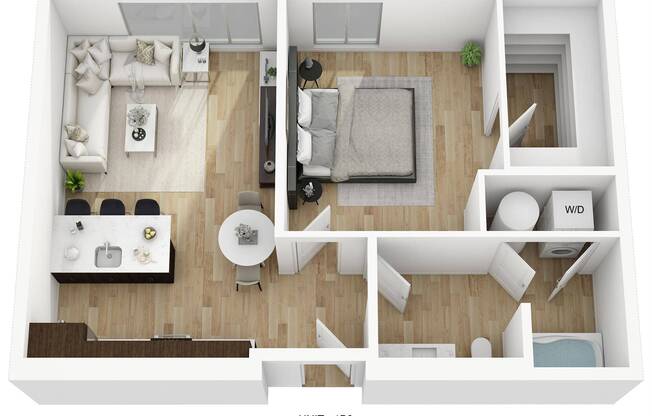 1 bed, 1 bath, 708 sqft, $1,541