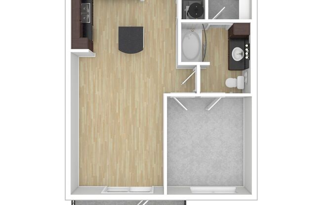 1 bed, 1 bath, 661 sqft, $1,695