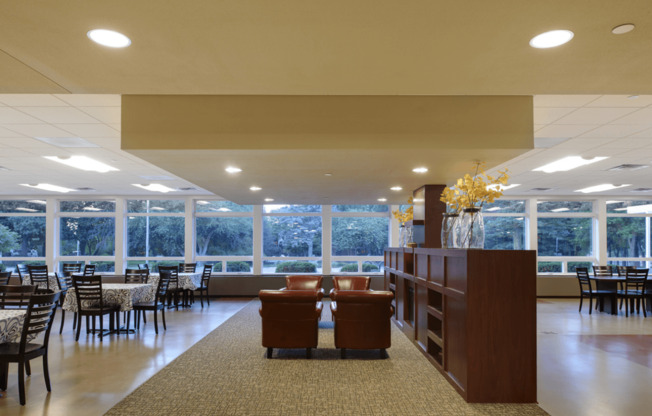 a view of the dining room from the corner of the room