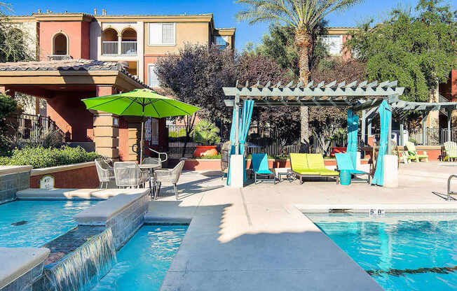 the swimming pool at the villas at canyon ridge