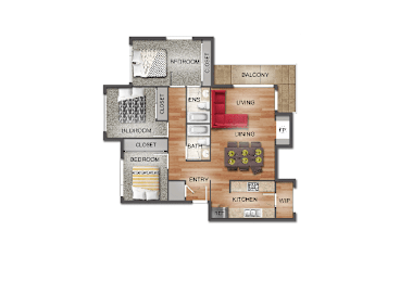 3 beds, 2 baths, 1,105 sqft, $2,399