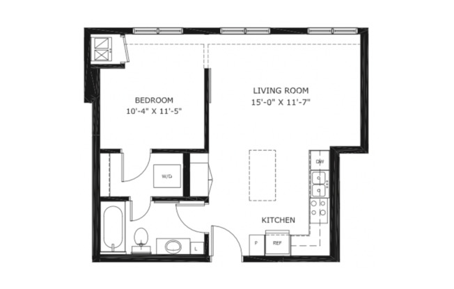 1 bed, 1 bath, 578 sqft, $1,595, Unit 225