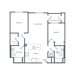 2 beds, 2 baths, 1,035 sqft, $3,666