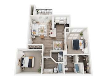 2 beds, 2 baths, 996 sqft, $1,684