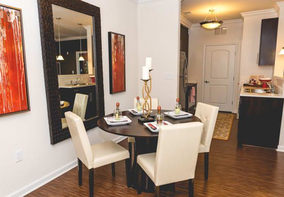 Dining room open to kitchen