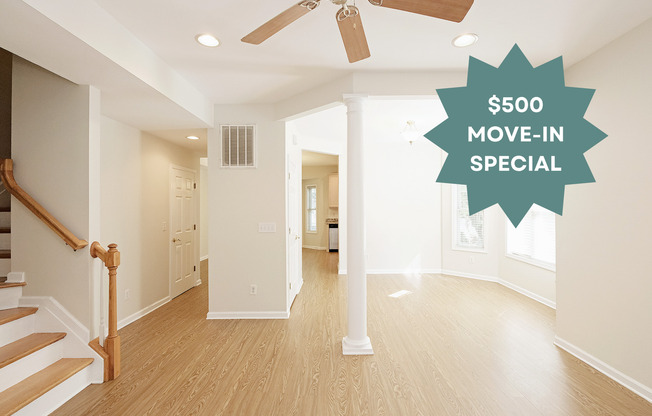 $500 Move-in Special! End-Unit Townhome Convenient to 5th St Station, Downtown, & UVA