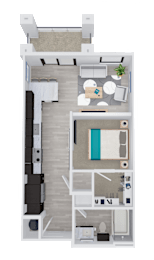 1 bed, 1 bath, 552 sqft, $1,551