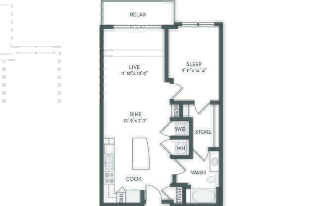 1 bed, 1 bath, 762 sqft, $1,435