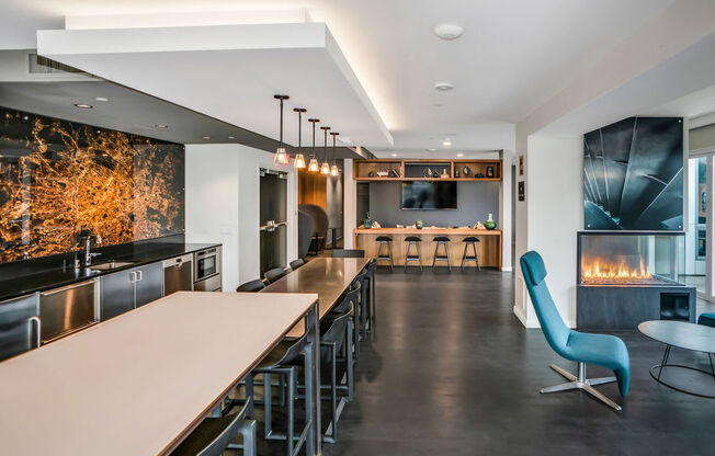 Community Clubhouse Area at AV8 Apartments in San Diego, CA