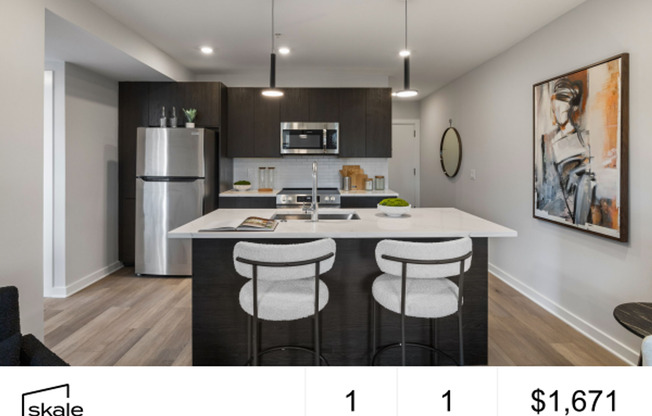 1 bed, 1 bath, 558 sqft, $1,500, Unit B428