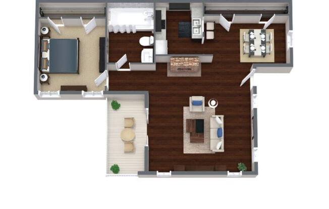1 bed, 1 bath, 695 sqft, $1,165