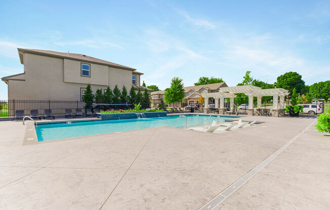 Poolside Landscape at Prairie Pines Townhomes, Kansas, 66226