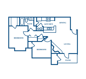 2 beds, 1 bath, 875 sqft, $1,253