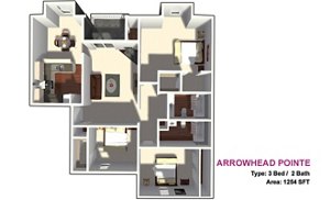 3 beds, 2 baths, 1,254 sqft, $1,517