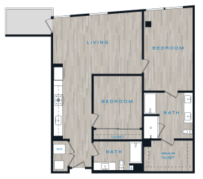 2 beds, 2 baths, 1,197 sqft, $5,533