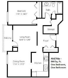 1 bed, 1 bath, 929 sqft, $1,557