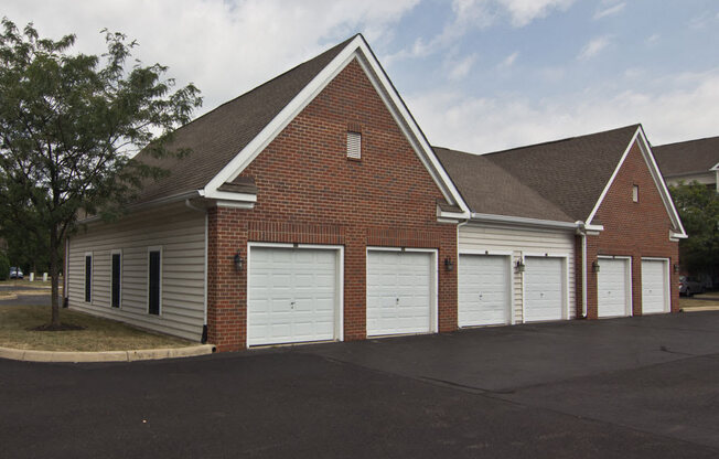 Garages at The Charleston apartments in Dublin OH