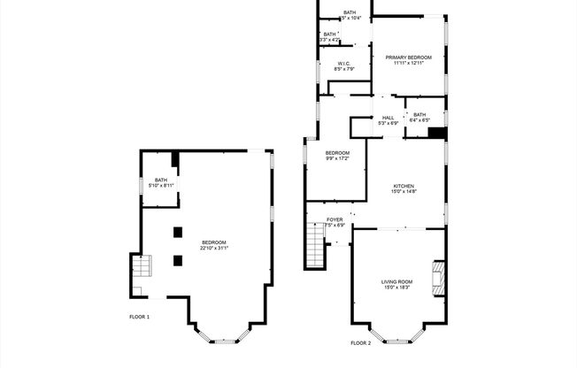 3 beds, 3 baths, 1,834 sqft, $5,000, Unit 1