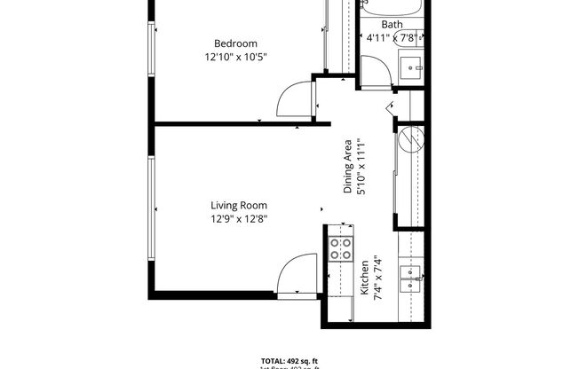 1 bed, 1 bath, 525 sqft, $1,049, Unit 1005 - 1C