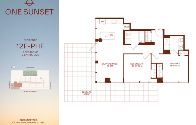 2 beds, 2 baths, $5,644, Unit 12F