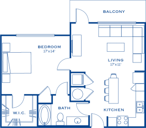 1 bed, 1 bath, 817 sqft, $1,787