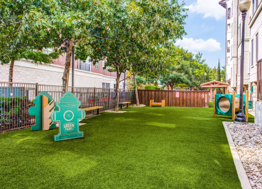 Urban pet park with pet washing station at The Monterey by Windsor, Dallas, 75240