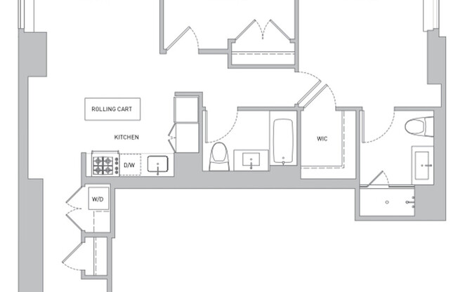2 beds, 2 baths, 1,042 sqft, $7,595, Unit 42A